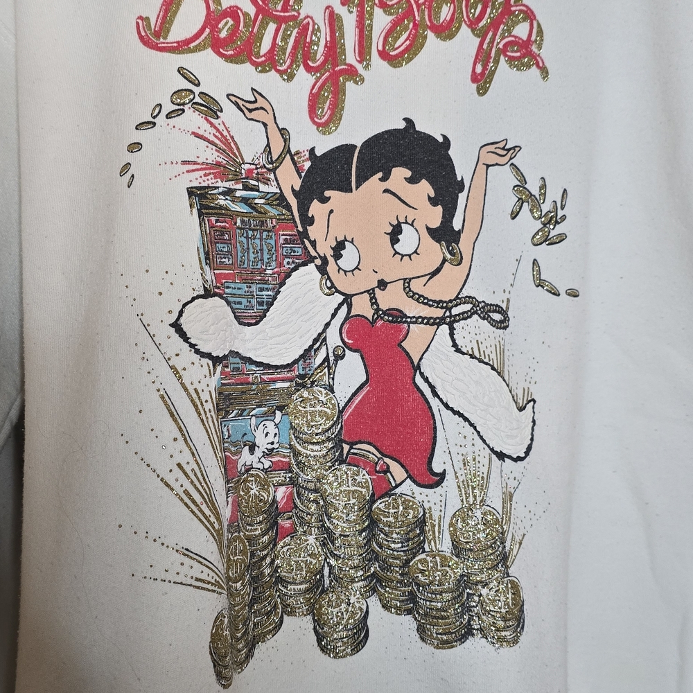 Betty Boop Graphic Sweater - White